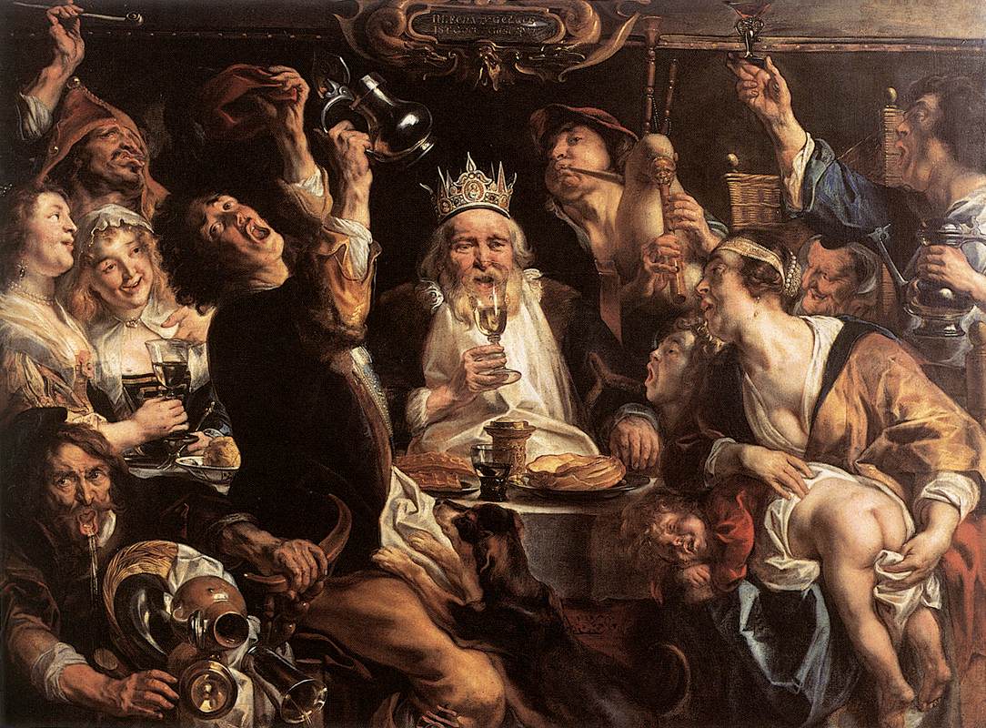 JORDAENS, Jacob The King Drinks s